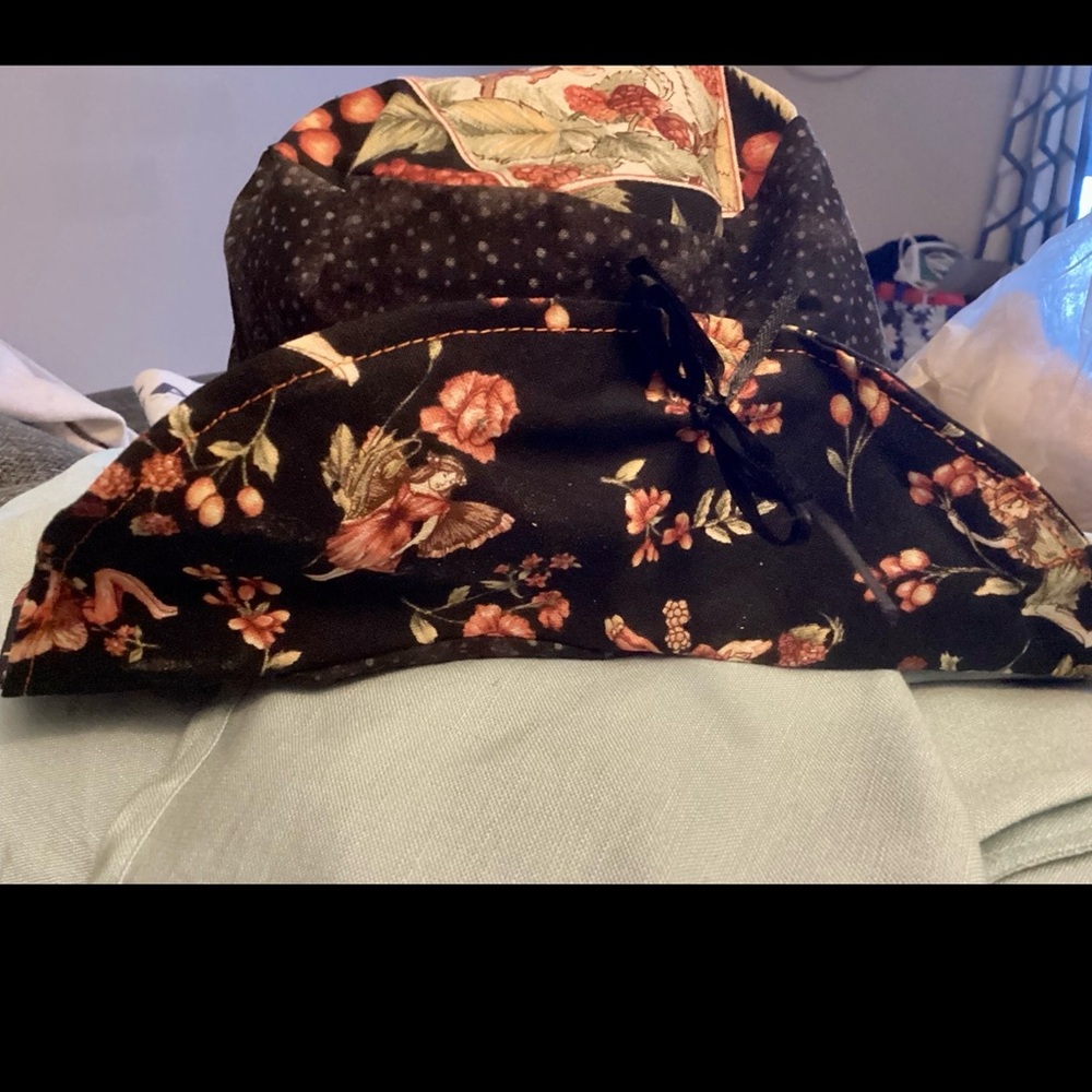 0 - 6 Months Black Orange Flower Fairy Sun Hat Magick Baby Cotton Lined